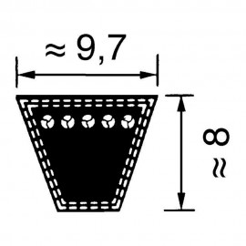 Curea trapezoidală SPZ 10x887 Optibelt