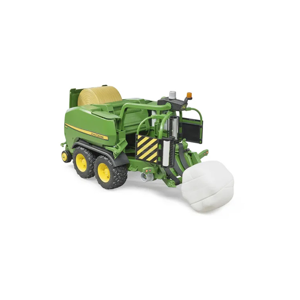 Jucărie mașină de infoliat baloți rotunzi John Deere